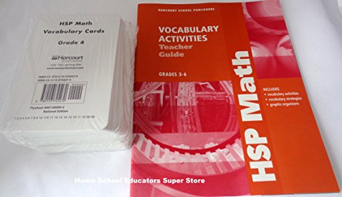 Book Harcourt School Publishers Math: Vocabulary Kit Grade 4 (hsp Math) free
