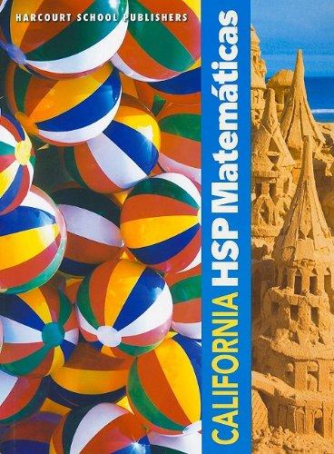 Book Harcourt School Publishers Spanish Math California: Student Edition Grade K 2009 (Spanish Edition) free