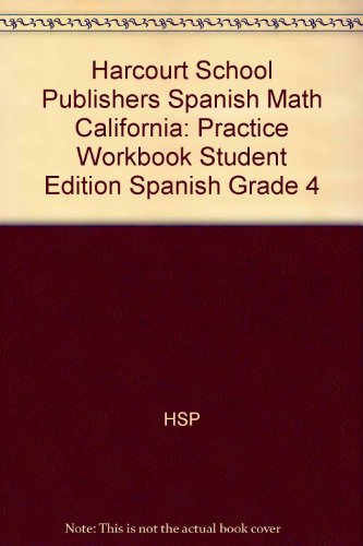 Book Harcourt School Publishers Spanish Math California free