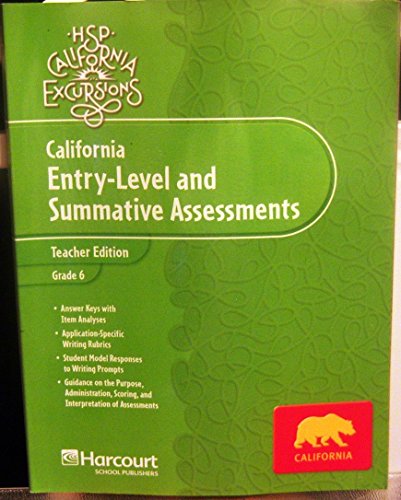 Book Harcourt School Publishers Storytown California: Entry-Lv&Summative Asmnt Te G6 Exc 10 free
