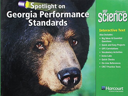 Book Harcourt School Publishers Science: GA Spotlight/Performance Standard Student Edition Science 09 Grade 4 free