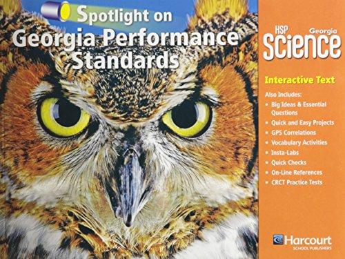 Book Harcourt School Publishers Science: GA Spotlight/Performance Standard Student Edition Science 09 Grade 5 free