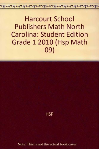 Book Harcourt School Publishers Math: Student Edition Grade 1 2010 free