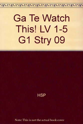 Book Harcourt School Publishers Storytown Georgia: Teacher's Edition  Watch This! Level  1-5 Grade 1 2009 free
