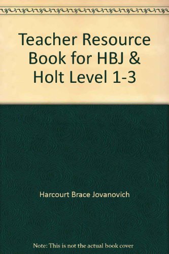 Book Teacher Resource Book For Hbj & Holt, Level 1-3 free