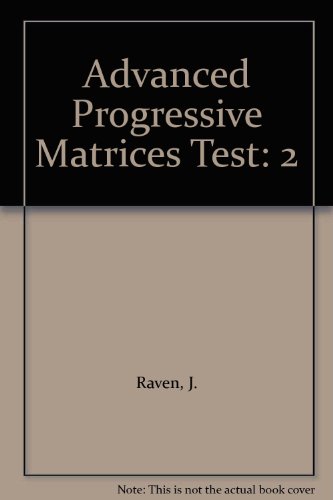 Book Advanced Progressive Matrices Test: 2 free