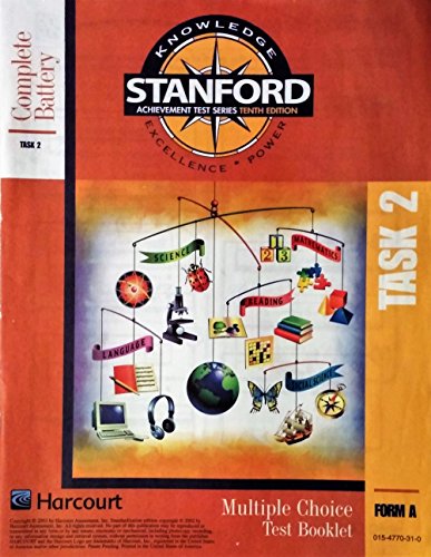Book Knowledge Stanford Achievement Test Series Tenth Edition (Multiple Choice Test Booklet Form A) Primary 2 free