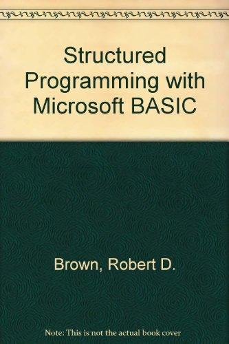 Book Structured Programming With Microsoft Basic free
