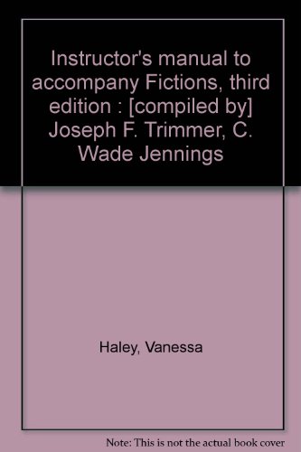 Book Instructor's manual to accompany Fictions, third edition free