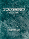 Book Habla Espanol Essentials: Manual De Ejercicios Y Laboratorio free