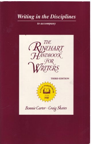 Book Writing In the Disciplines to Accompany The Rinehart Handbook for Writers free