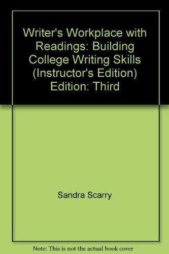 Book Writer's Workplace With Readings: Building College Writing Skills free