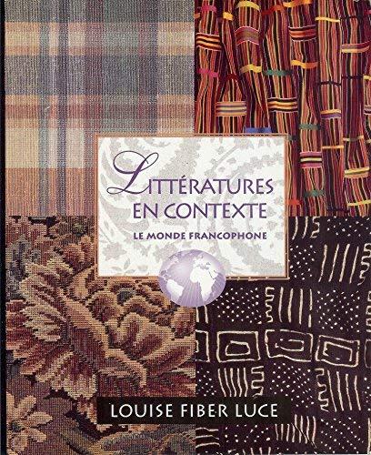 Book Literatures En Contexte Le Monde Francophone/Book and Cassette free