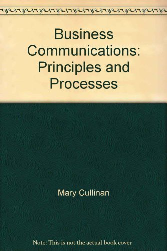 Book Business Communications: Principles And Processes free