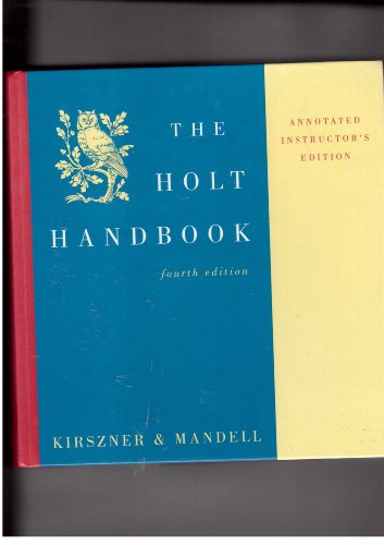 Book The Holt Handbook: Annotated Instructor's Edition free