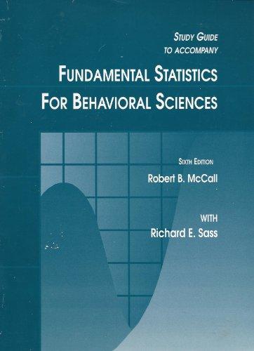 Book Fundamental Statistics For Behavioral Science, Study Guide free