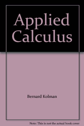 Book Applied Calculus free