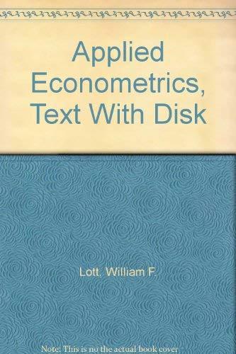 Book Applied Econometrics, Text With Disk free
