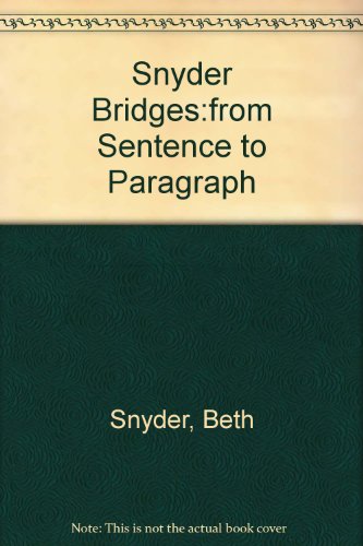 Book Bridges: From Sentence to Paragraph free
