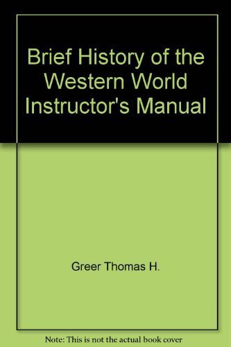 Book Brief History Of The Western World Instructor's Manual free
