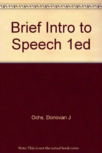 Book A Brief Introduction To Speech free