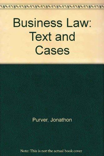 Book Business law: Text and cases free