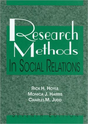 Book Research Methods in Social Relations free