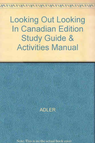 Book Looking Out Looking In Canadian Edition Study Guide & Activities Manual free