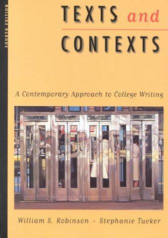 Book Texts and Context: Contemporary Approaches to College Writing free