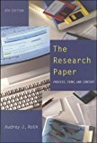Book The Research Paper: Process, Form, and Content free
