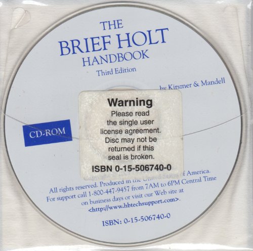 Book Brief Holt Handbook Text + CD-ROM free