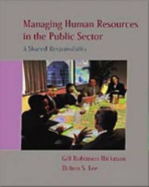 Book Managing Human Resources In The Public Sector free