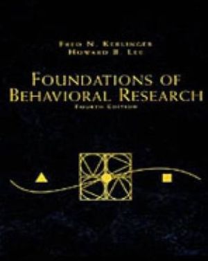 Book Foundations of Behavioral Research (PSY 200 (300) Quantitative Methods in Psychology) free