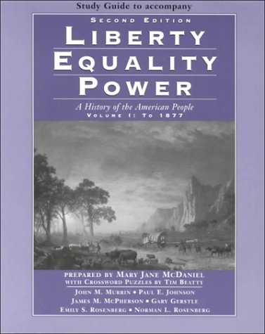 Book Study Guide, Volume I for Murrin’s Liberty, Equality, Power: A History of the American People, 2nd free