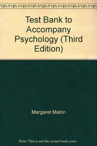 Book Test Bank to Accompany Psychology (Third Edition) free