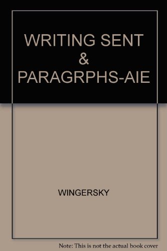 Book WRITING SENT & PARAGRPHS-AIE free