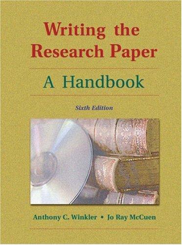 Book Writing the Research Paper: A Handbook free