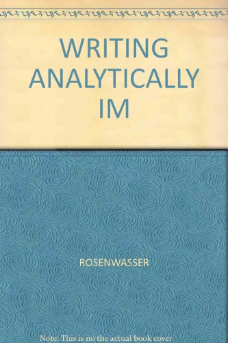 Book Writing Analtyically IM Second Edition (Instructor's Manual to accompany Writing Analytically) free