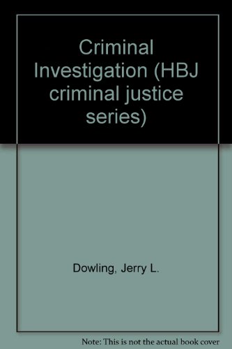 Book Criminal Investigation (hbj Criminal Justice Series) free