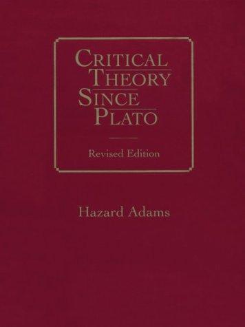 Book Critical Theory Since Plato free