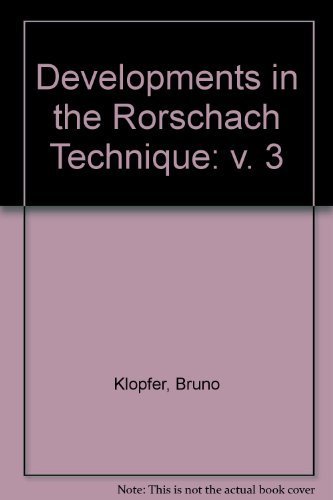 Book Developments In The Rorschach Technique : Volume 3 free