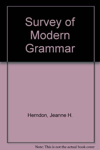 Book A Survey of Modern Grammars free