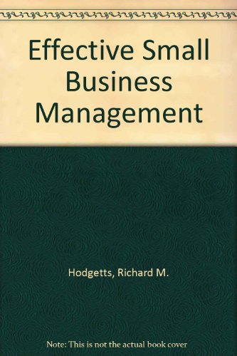 Book Effective Small Business Management free