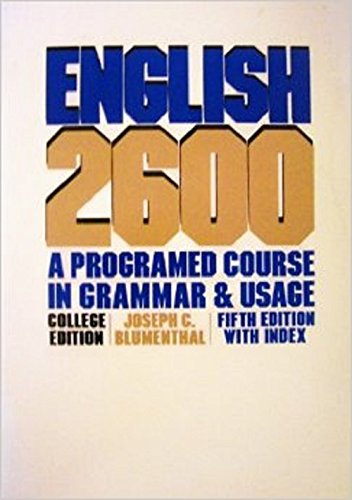 Book English 2600: A Programed Course in Grammar and Usage free