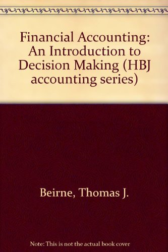 Book Financial Accounting: An Introduction to Decision Making (Hbj Accounting Series) free