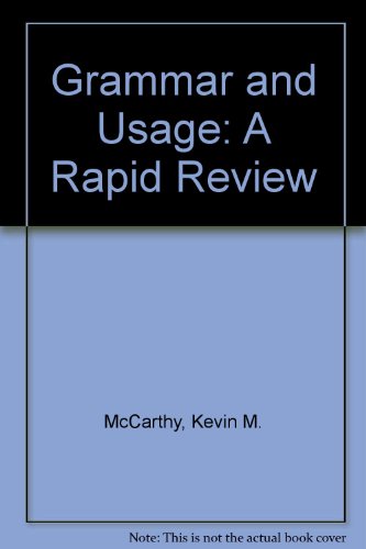 Book Grammar and Usage: A Rapid Review free