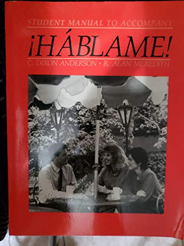 Book Student Manual to Accompany Hablame! free