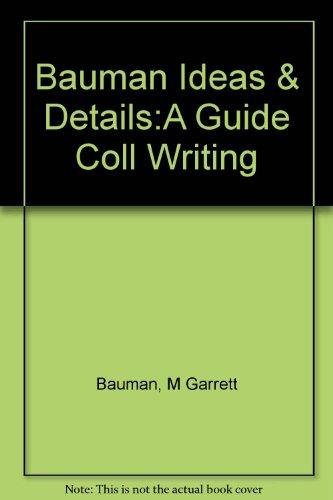 Book Ideas And Details: A Guide To College Writing free
