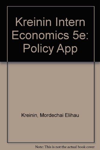 Book International Economics: A Policy Approach free