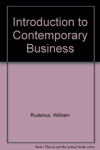 Book An Introduction to contemporary business free
